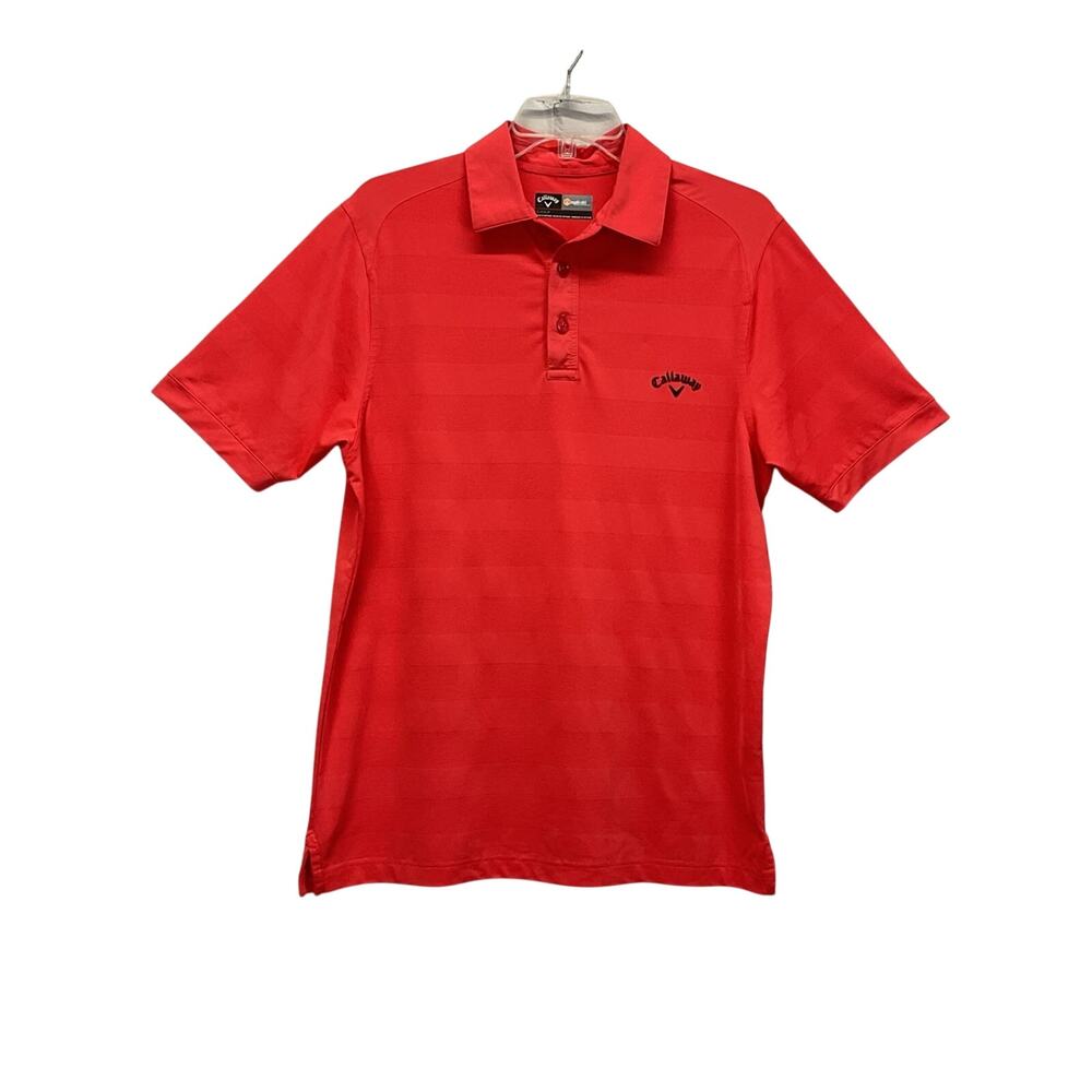 Callaway Opti Dri Golf Polo Men's Size S Salmon Athleisure Sports Travel Stretch